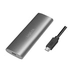 LogiLink Boîtier USB 3.2 Gen 2x1 pour SSD M.2 NVMe (PCIe) et SATA (NGFF), Convient pour SSD M.2, PS5 et Xbox – Argent