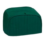 Ritz Polyester/Cotton Quilted Two Slice Toaster Appliance Cover, Dust and Fingerprint Protection, Machine Washable, Dark Green