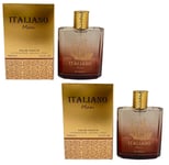 2 x Italiano Man EDT Spray Men's Perfume Fragrance Aftershave for him 100ml Each