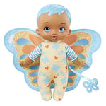 My Garden Baby HBH38​ My First Baby Butterfly Doll (23-cm / 9-in), Soft Body with Plush Wings, Blue, Great Gift for Kids 18M+, Bleu