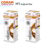 Osram H1 ORIGINAL 55w halogen lampor 12v DC   P14.5s Metall utseende