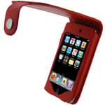 iGadgitz Red PU Leather Case Cover for Apple iPod Touch 2nd Gen 2G & New 3rd Generation 3G 8gb, 16gb, 32gb & 64gb + Belt Clip