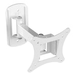 Mahara TV Wall Bracket Mount - For Screens 13" to 27", Extendable Tilt and Swivel Monitor Wall Mount, VESA Compatible 75 x 75 & 100 x 100, Max. TV Weight: 10kg - Colour: White