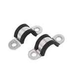 Agger Lined Brackets Clamps U Clips Rubber Mounting Brackets Clamps (15mm, 5PCS)