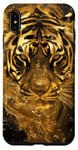 Coque pour iPhone XS Max Tigre Or Tigre Chat sauvage Art animalier Jungle