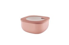 Guzzini - Kitchen Active Design, STORE&MORE BIO, Shallow Airtight Fridge/Freezer/Microwave Containers (M) - Peach Blossom Pink, 16 x16 x h7,8 cm | 975 cc - 170720251