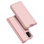 BaiFu Case for Samsung Galaxy M31s Wallet Leather Card Flip with Magnetic Ultra-Thin Silky Silicon Cover Compatible with Samsung Galaxy M31s-Rose gold
