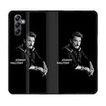 Cokitec Housse Cuir Portefeuille pour Samsung Galaxy A54 5g Musique Johnny Hallyday Noir