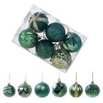 Flash Ball 6cm Christmas Tree Decoration 12 Boxed Home Pendant Green