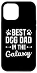 Coque pour iPhone 13 Pro Max Best Dog Dad in the Galaxy Fête des Pères Drôle Amoureux des propriétaires d'animaux