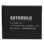 EXTENSILO Batterie compatible avec Canon PowerShot SX410 IS, A4050, SX400 IS, A4000 IS appareil photo, reflex numérique (600mAh, 3,7V, Li-ion)