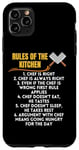 Coque pour iPhone 11 Pro Max Rules Of The Kitchen Funny Master Cook Restaurant Chef Blague