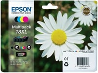 Genuine Original Epson 18XL 4-Pack BK/C/M/Y Printer Ink Cartridges VAT.Inc 2022