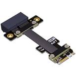 Elbow M.2 WiFi Key A E A+E to PCIe 1x Riser Extender Adapter Card Gen 3.0 Cable Key A.E m2 pci-e x1 (40CM,R51SF)