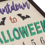 Home Halloween Countdown Calendar Advent DIY Moving Wooden Holiday Sign Decor