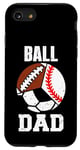 iPhone SE (2020) / 7 / 8 Ball Dad Funny Baseball Soccer Football Dad Case