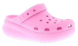 Crocs Older Girls Sandals Wedge Clogs Cutie Crush Clog Slip On pink UK Size 6
