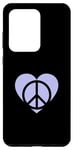 Galaxy S20 Ultra Lavender Purple Peace Sign Heart Case