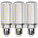 26W LED-lampor, 200W, 3000Lm, 6000K Kallt vitt, E27, 3-pack