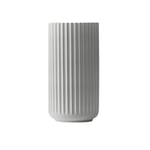 Lyngby Vase Height 25 cm Light Grey A Vase Made of Handmade Porcelain in Scandinavian Style with Grooves as a Decorative Vase for Bouquets, Branches or as a Decorative Piece