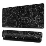 Topographic Contour Extended Big Pad Computer Keyboard Mat MousO1