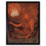 You Light my Fire The Temptress Concept Art Art Print Framed Poster Wall Decor 12x16 inch