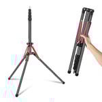 Neewer Support de Lumière en Fibre de Carbone avec Pieds Réversibles à 180°, Adaptateur à Vis 1/4" à 3/8", 250cm Pied d'éclairage pour Photographie en Plein Air Speedlite Strobe Softbox, ST250R