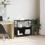 Bokskåp Svart Ek 80x30x78,5 cm Konstruerat Trä