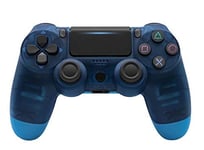PS4 for controller, wireless PS4 Bluetooth joystick for PS4 controller, suitable for the Playstation 4 gamepad, with stereo headphone jack Transparent Blue