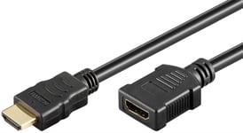 Goobay High Speed HDMI-förlängningskabel med Ethernet, 0,5m - Svart