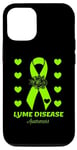 Coque pour iPhone 13 Pro Ruban vert citron sensibilisation à la maladie de Lyme