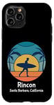 Coque pour iPhone 11 Pro Rincon Santa Barbara California Surf Vintage Surfer Beach