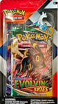 Pokémon TCG - Pin Blister, Evolving Skies + Chilling Reign Boosters