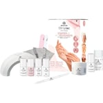 Alessandro Naglar Striplac Peel Or Soak Sets Starter Kit Natural Nails Soft Rosé 5ml + Maximum White Top Coat Milky French Ombré Sponge High Speed Polishing File 2-fold Glass Hoof Sticks Cleaning Pads Off Activator Liquid 50ml Remover Wraps x10 1 Stk.