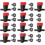 10x Bränslekran/bensinkran Med klämmor För 6mm 8mm