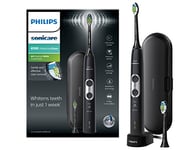 Philips Sonicare ProtectiveClean 6100 Electric Toothbrush with Travel Case, 3 x Cleaning Modes, 3 Intensities & Additional Toothbrush Head - Black (UK 2-pin Bathroom Plug) - HX6870/47