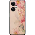 OnePlus Nord CE 3 Lite Genomskinligt Skal Färgglada Blommor