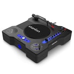 Stanton STX - Platine DJ de scratch portable avec Innofader Nano, Bluetooth, curseur de pitch, enregistrement USB, haut-parleur, piles rechargeables