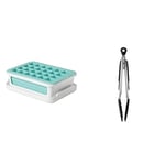 OXO Good Grips Silicone Small Ice Cube Tray with Lid & Good Grips 22.8 cm Tongs with Silicone Heads