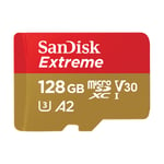 microSDXC Extreme 128GB UHS-1, U3, V30, Class 10, A2, 190MB/s