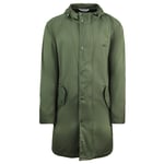Lacoste Water Repellent Green Mens Long Zip Up Jacket BH3927 S7T