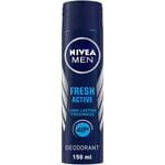 NIVEA Men Deodorant, Fresh Active, 48h Long lasting Freshness, 150ml