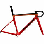Ridley Bikes Falcn RS Disc Frameset - Matt Red / Orange Black XSmall 90mm Stem 40cm Bars Red/Orange/Black