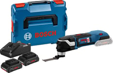 Découpeur-ponceur sans fil Bosch GOP 18V-28 + 2 batteries ProCORE18V + chargeur GAL 18V-40 + L-BOXX