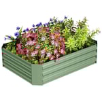 Upphöjd bädd av stål, växtbädd, kallram, trädgårdsbädd, blomsterlåda, stapelbar, växtlåda, grönsaksbädd, 120 x 90 x 30 cm för tr