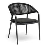 Hillerstorp Ekeryd stapelbar stol 4-pack aluminium grå och textilene