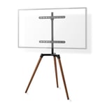 Nedis TV Floor Stand | 50 - 65 " | Maximum skjerm vekt: 35 kg | Scandinavian Design | Roterbar | Anti-tip stropp | Snap-lock | Aluminium / Stål | Sort