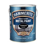 Hammerite Direct To Rust Metal Paint - Hammered Black - 5 Litre
