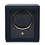 WOLF1834 Kubformad Watch Winder för en Klocka med Lock i Havsblå