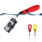 PROfezzion 2 Pack Underwater Floating Camera Wrist Strap Cell Phone Float Strap for Olumpus TG-6 TG-5 TG-4, Nikon W300 W100 Gopro Panasonic Lumix Underwater Camera（Color:Red+Yellow)